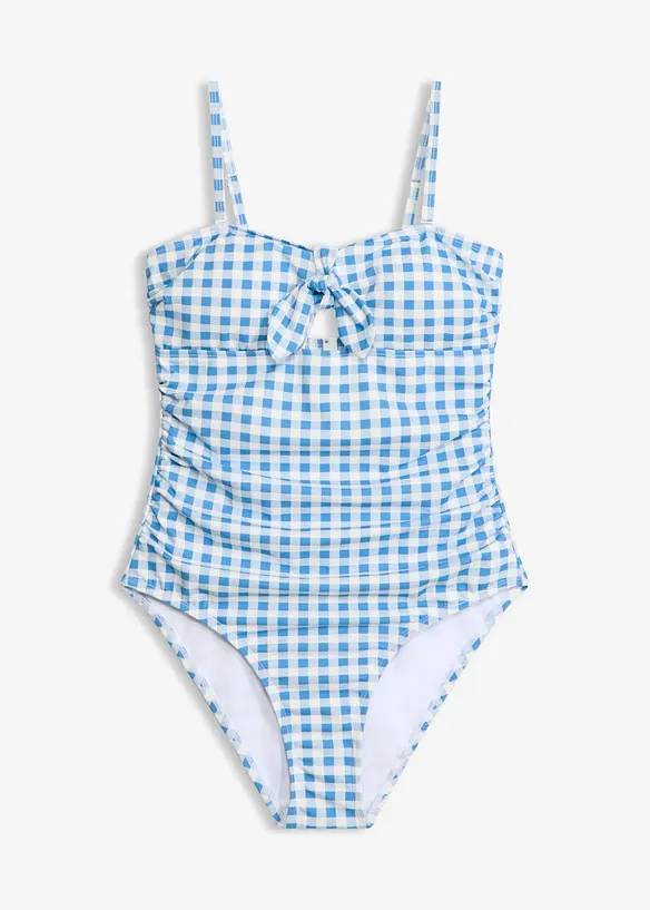 Costume intero a fascia con piccolo fiocco, bonprix