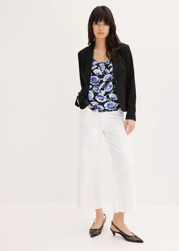 Top con spalline sottili in misto viscosa morbido, bonprix