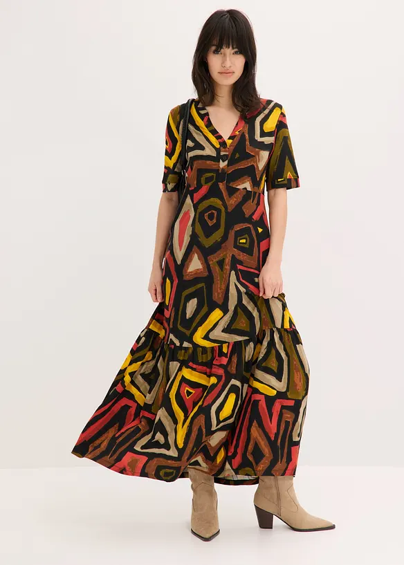 Abito lungo in morbido misto viscosa, bonprix