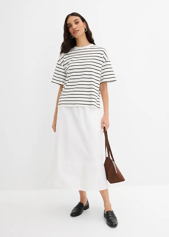 Maglia a righe in puro cotone biologico, bonprix