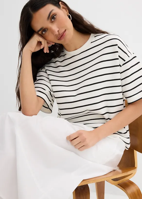 Maglia a righe in puro cotone biologico, bonprix