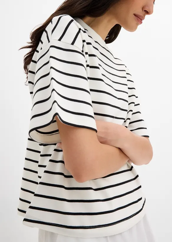 Maglia a righe in puro cotone biologico, bonprix