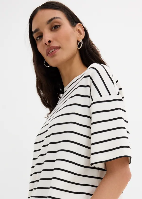 Maglia a righe in puro cotone biologico, bonprix