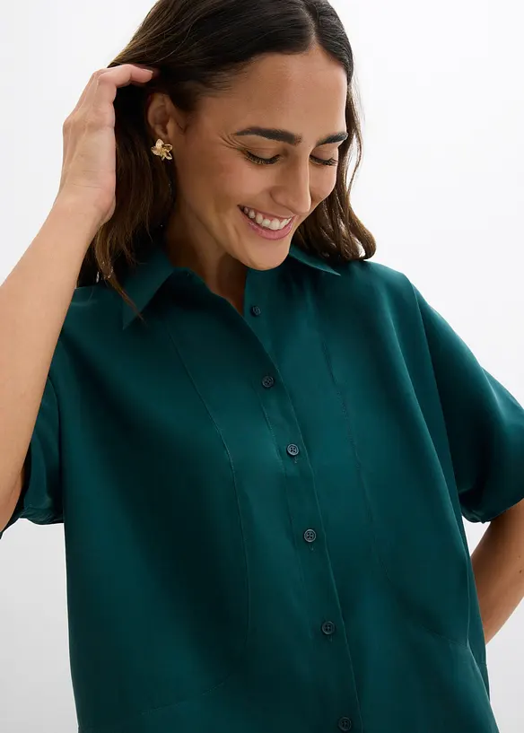 Camicetta in misto viscosa con maniche a pipistrello, bonprix