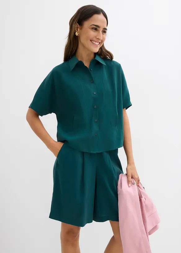 Camicetta in misto viscosa con maniche a pipistrello, bonprix