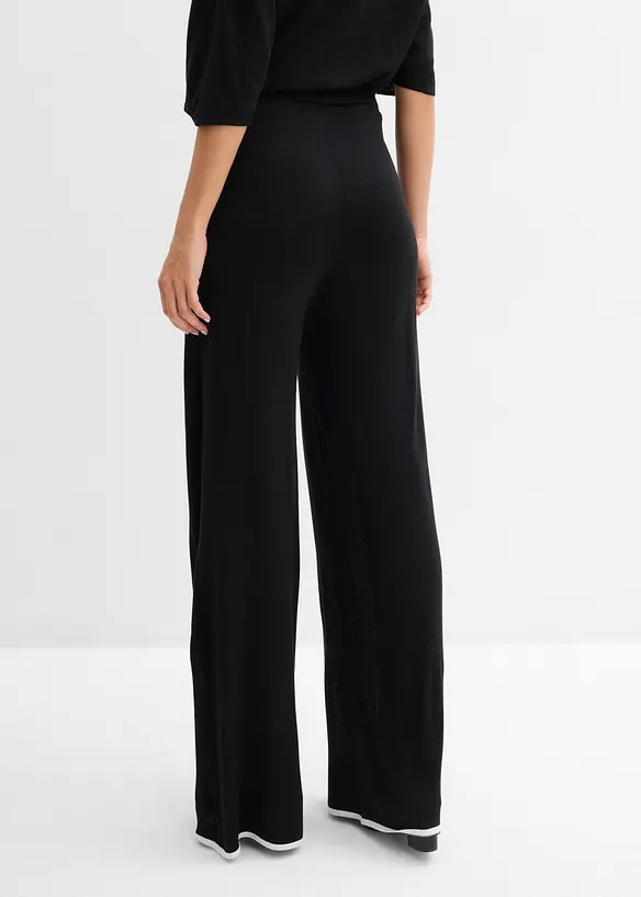 Pantaloni in maglia fine di misto viscosa, bonprix