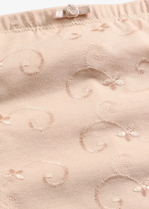 Slip contenitivo a vita alta con effetto modellante forte, cotone e ricami, bonprix