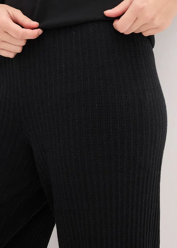 Pantaloni in maglia di misto lino fresco, bonprix