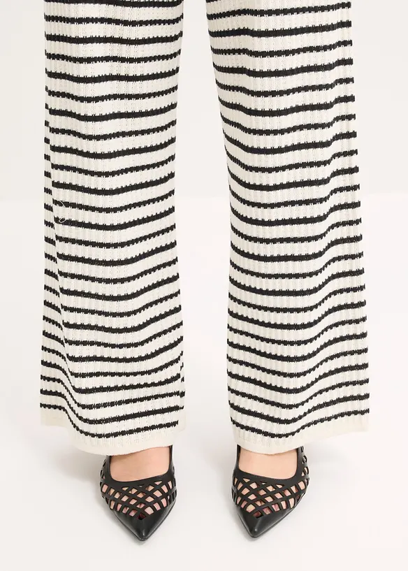 Pantaloni in maglia di misto lino fresco, bonprix