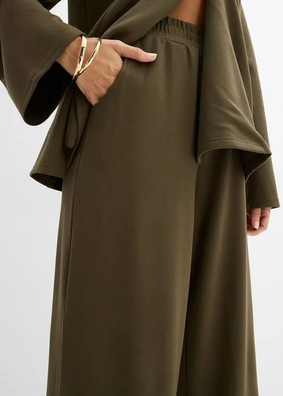 Pantaloni con elastico in vita in misto viscosa, bonprix