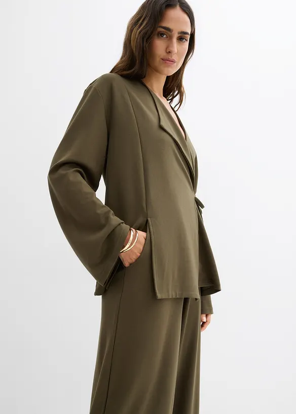 Pantaloni con elastico in vita in misto viscosa, bonprix