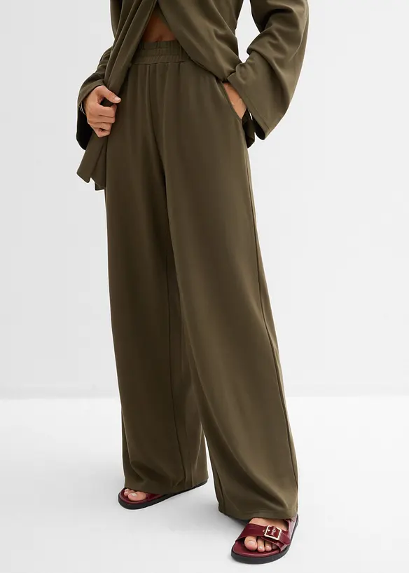 Pantaloni con elastico in vita in misto viscosa, bonprix