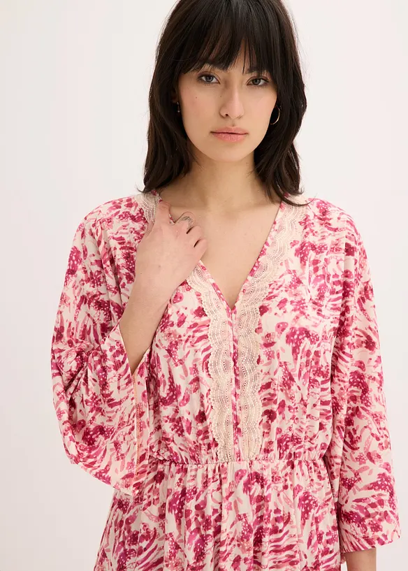 Abito di jersey con pizzo, bonprix