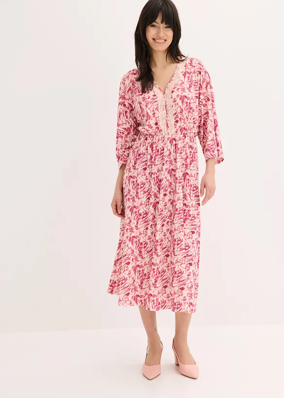 Abito di jersey con pizzo, bonprix