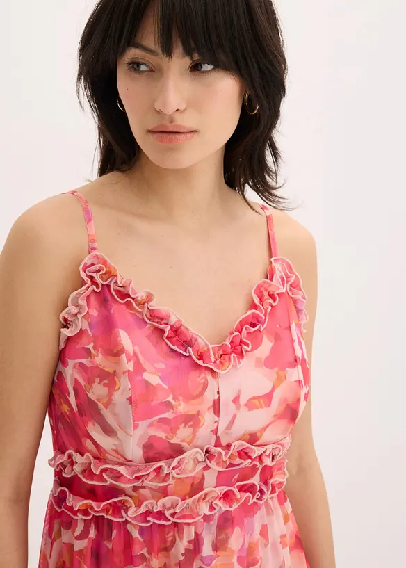 Abito con spalline in mesh morbido, bonprix