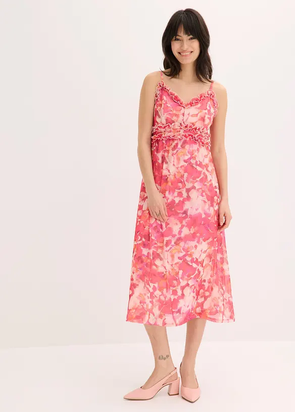 Abito con spalline in mesh morbido, bonprix