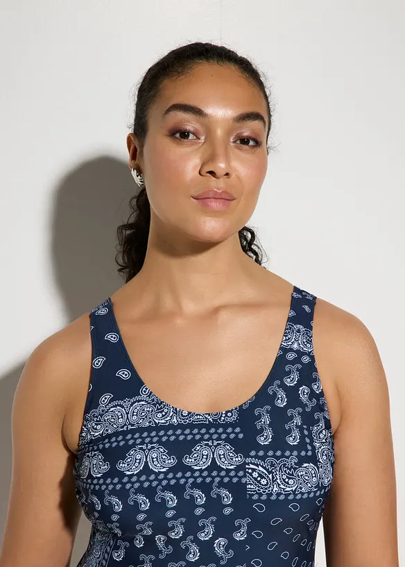 Costume intero con laccetti da annodare e effetto modellante leggero, bonprix