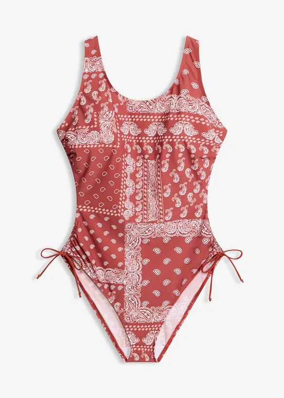 Costume intero con laccetti da annodare e effetto modellante leggero, bonprix