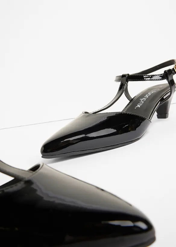 D&eacute;collet&eacute; verniciate con cinturino, bonprix