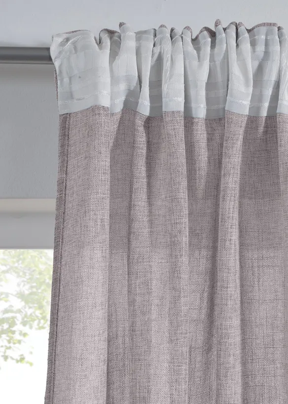 Tenda semitrasparente effetto lino (pacco da 1), bonprix