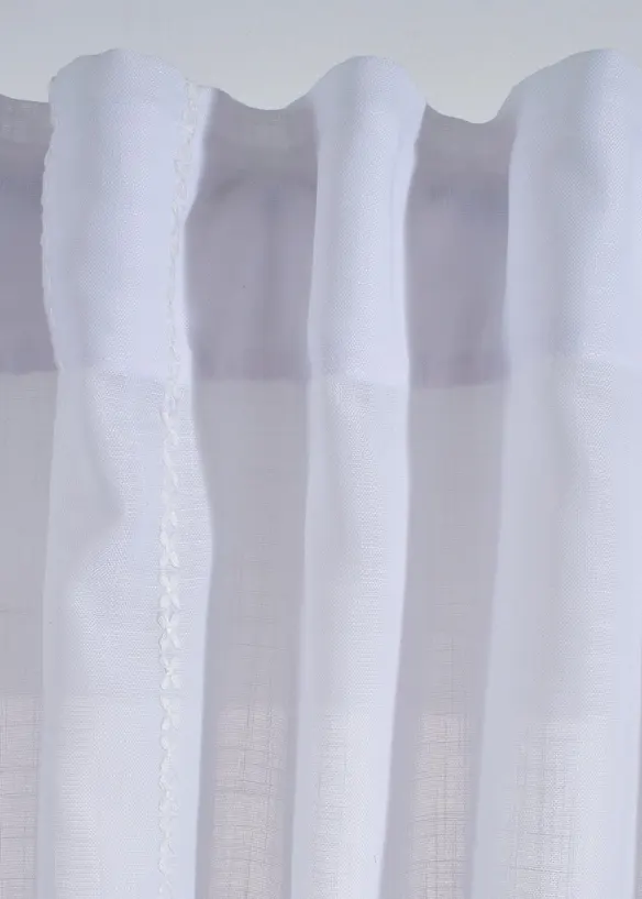 Tenda semitrasparente con ricamo a righe (pacco da 1), bonprix