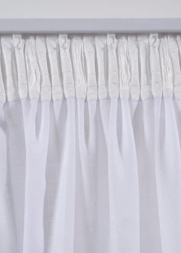 Tenda semitrasparente con ricamo a righe (pacco da 1), bonprix