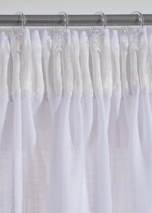 Tenda semitrasparente con ricamo a righe (pacco da 1), bonprix