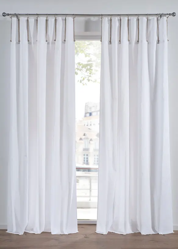 Tenda trasparente con anelli (pacco da 1), bonprix