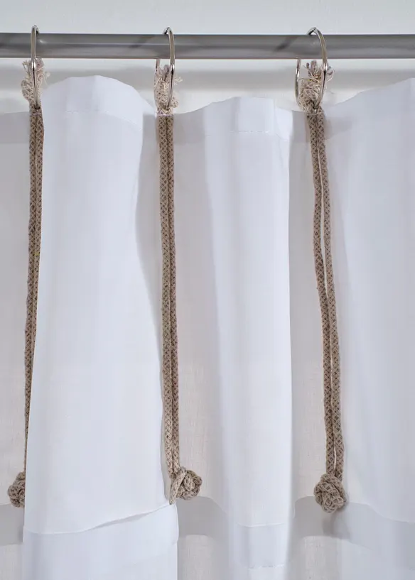 Tenda trasparente con anelli (pacco da 1), bonprix