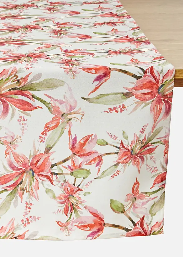 Runner tavolo con stampa floreale, idrorepellente, bonprix