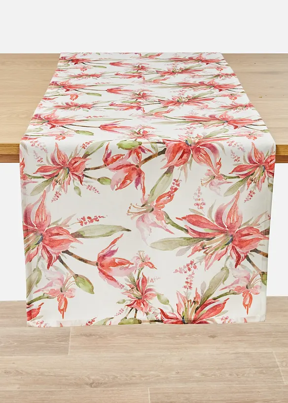 Runner tavolo con stampa floreale, idrorepellente, bonprix