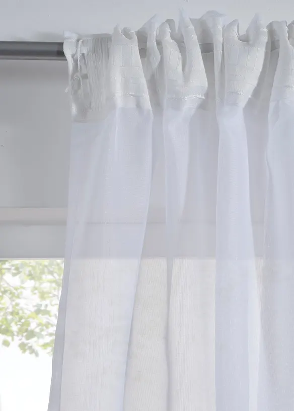 Tenda trasparente finemente strutturata in varie misure (pacco da 1), bonprix