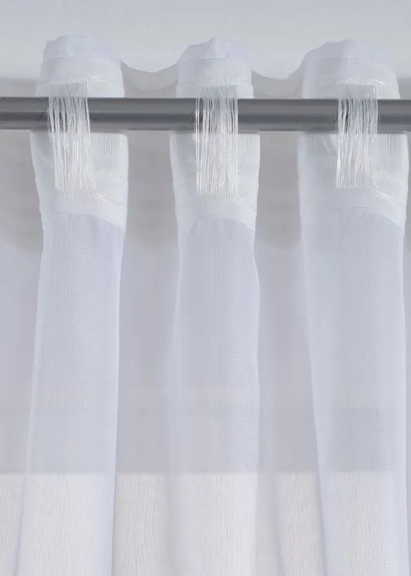 Tenda trasparente finemente strutturata in varie misure (pacco da 1), bonprix