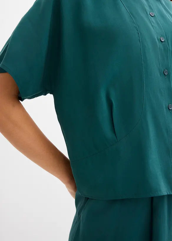 Camicetta in misto viscosa con maniche a pipistrello, bonprix