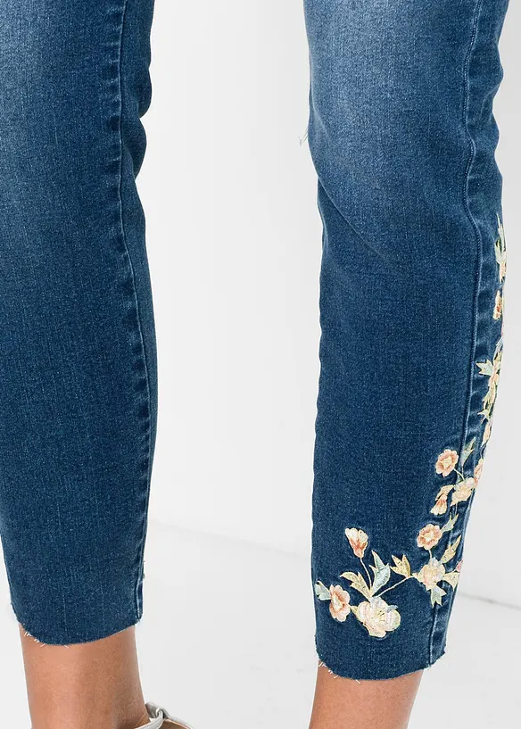 Jeans skinny cropped, vita media, bonprix