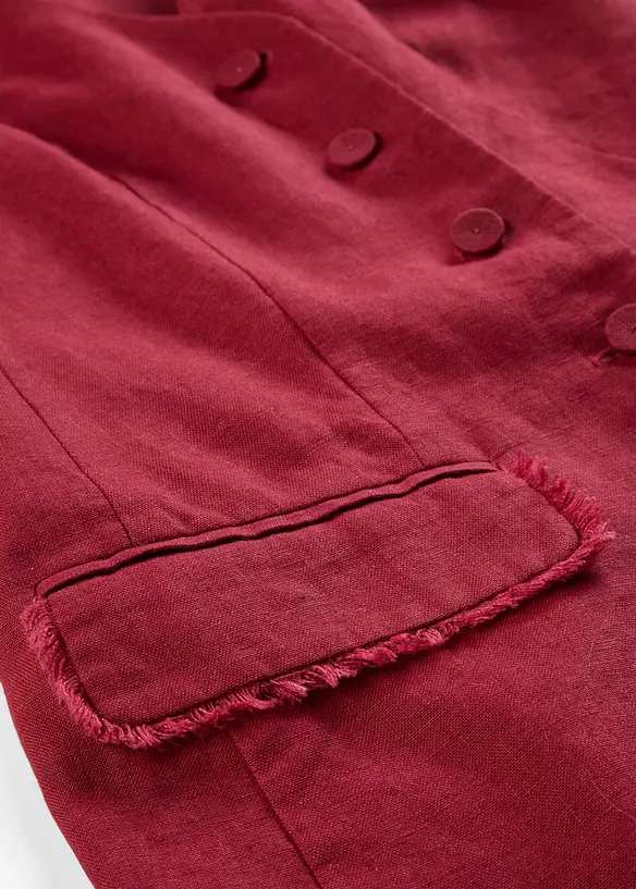 Gilet in stile sartoriale in puro lino, bonprix
