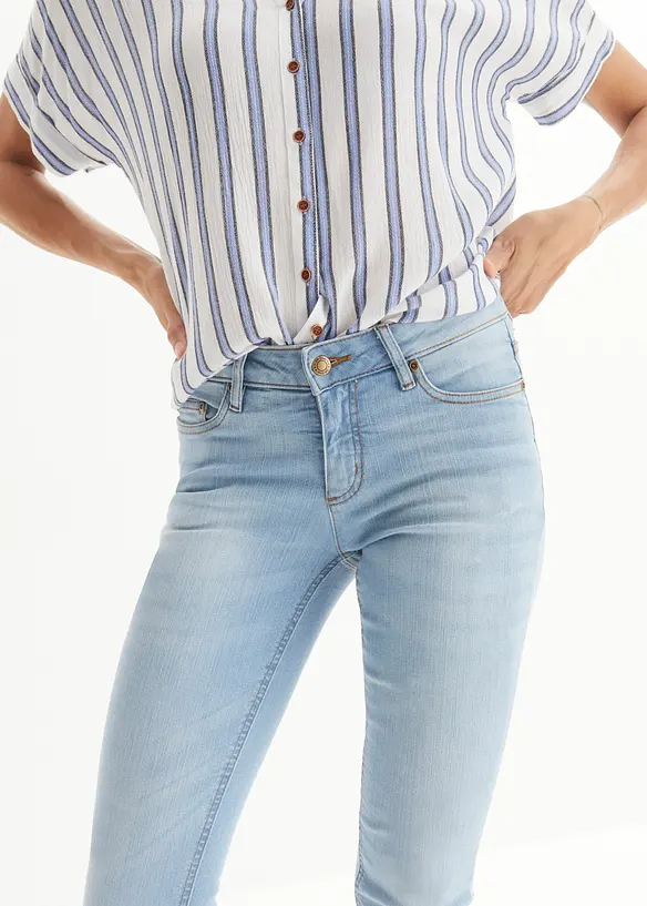 Jeans skinny elasticizzati, vita media, bonprix