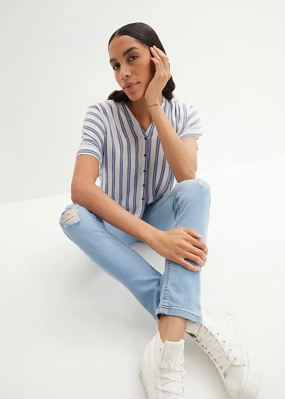 Jeans skinny elasticizzati, vita media, bonprix