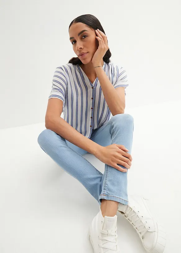 Jeans skinny elasticizzati, vita media, bonprix