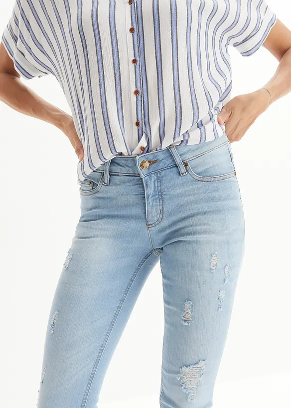 Jeans skinny elasticizzati, vita media, bonprix