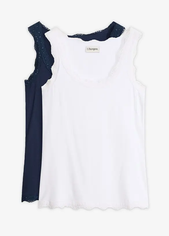 Top in misto viscosa morbido (pacco da 2), bonprix