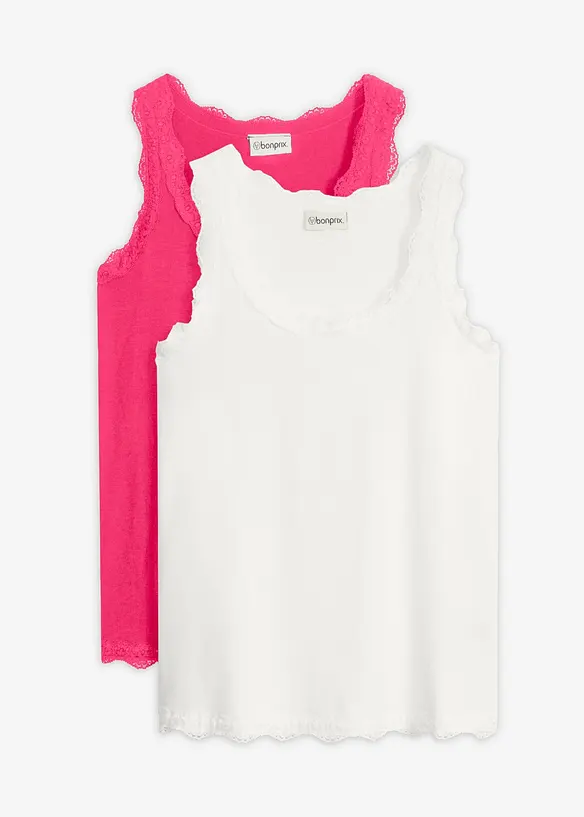 Top in misto viscosa morbido (pacco da 2), bonprix