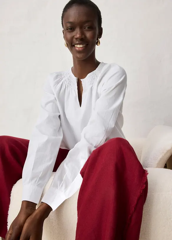 Tunica con percentuale di seta, bonprix