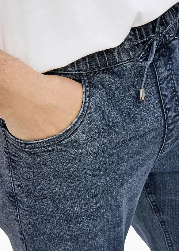 Jeans leggeri con elastico in vita relaxed fit, straight, bonprix