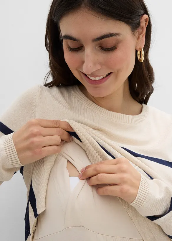 Maglione pr&eacute;maman / da allattamento leggero 2 in 1, bonprix