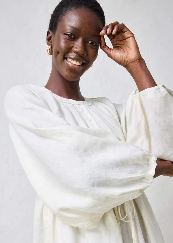 Abito lungo in puro lino, bonprix