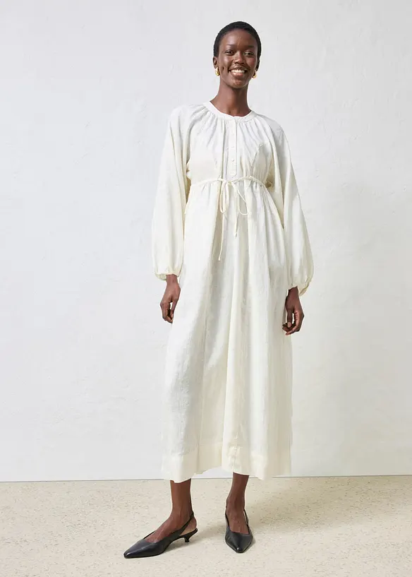 Abito lungo in puro lino, bonprix