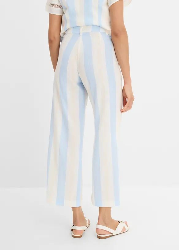 Pantaloni a palazzo effetto lino, bonprix