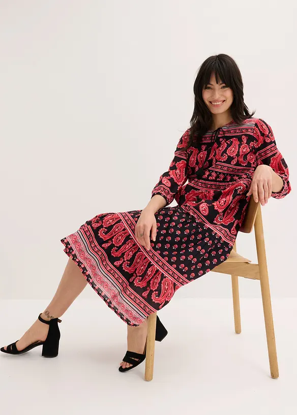 Abito midi in puro cotone, bonprix