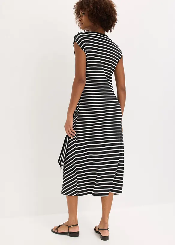 Abito di jersey con drappeggio, bonprix